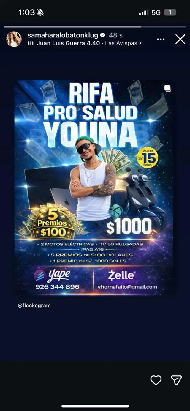  Samahara Lobatón se solidariza con Youna tras anunciar rifa y tiene emotivo gesto con él 