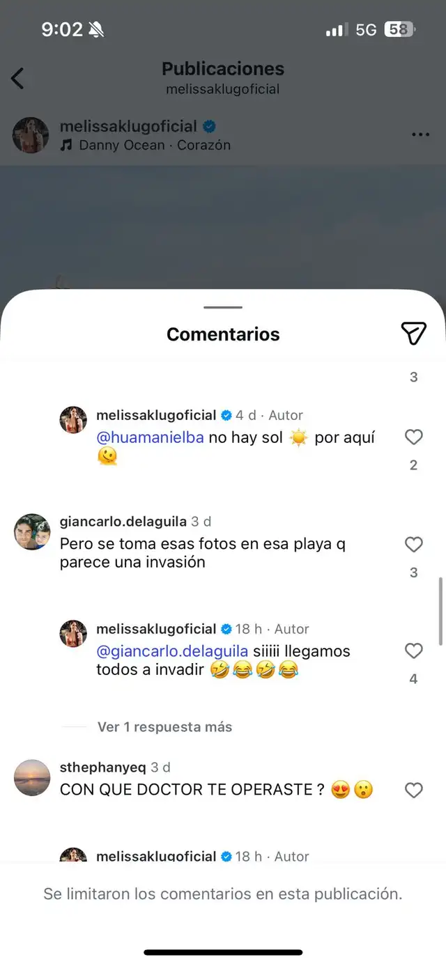 Melissa Klug reaparece y responde fuerte a usuarios en medio de agresión de Bryan Torres a Samahara Lobatón Melissa Klug reaparece y responde fuerte a usuarios en medio de agresión de Bryan Torres a Samahara Lobatón