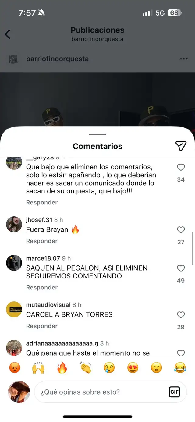 Usuarios reportan indignante medida de Barrio Fino para proteger a Bryan Torres Usuarios reportan indignante medida de Barrio Fino para proteger a Bryan Torres
