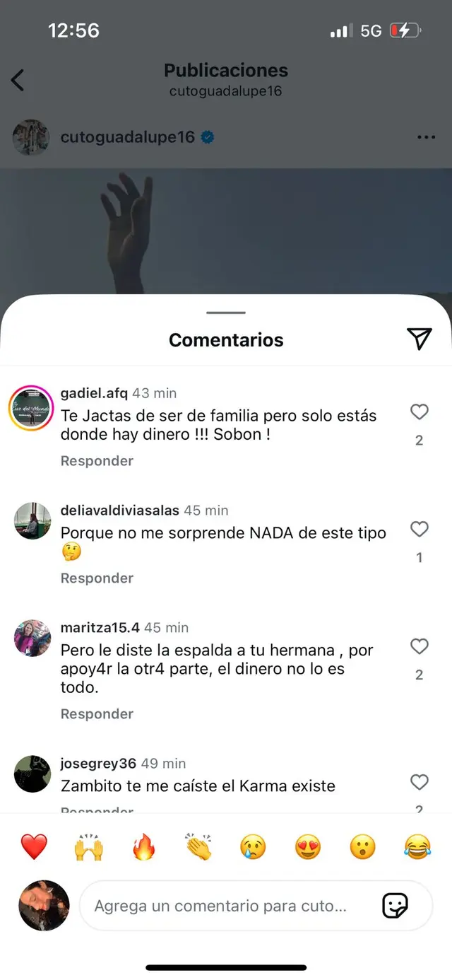   Usuarios hunden a Cuto Guadalupe por perjudicar a su hermana con abogado  