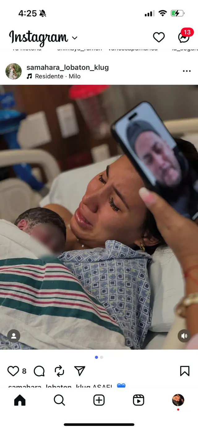     Fazer Labaton aparecer novamente dos Estados Unidos e compartilhar a primeira foto do primeiro filho.