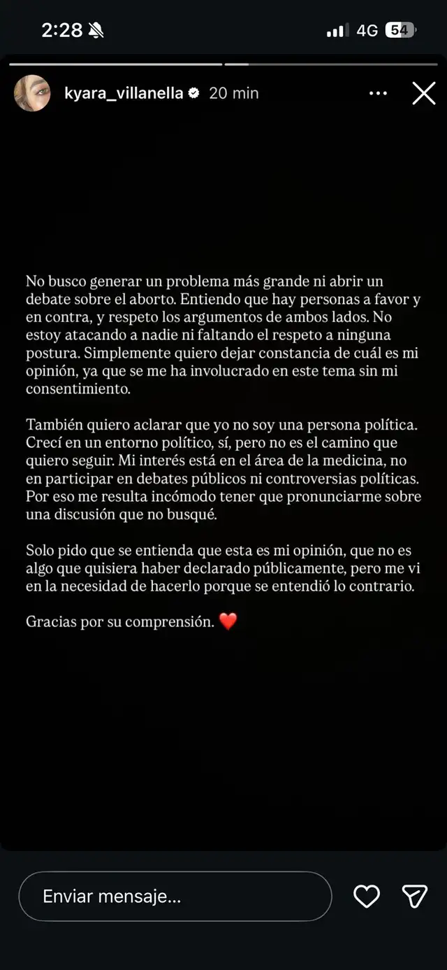  Kyara Villanela enfrenta a Keiko Fujimori por asegurar que tendría bebé si sufre de abuso sexual 