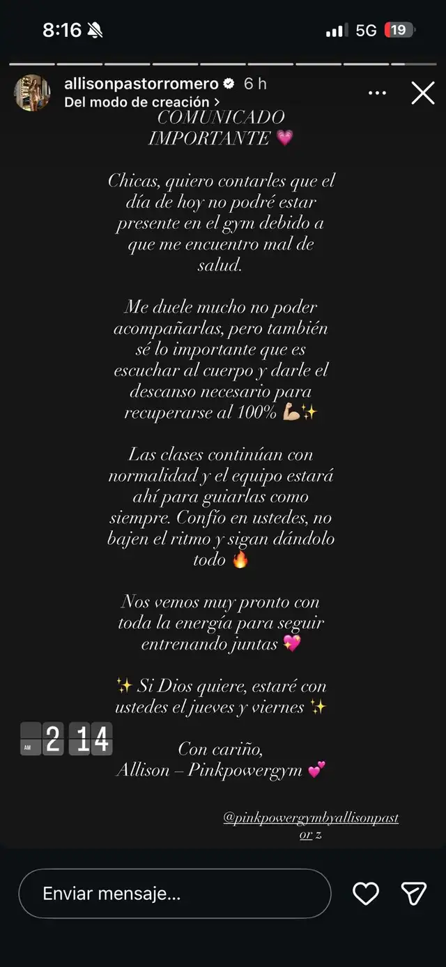 Allison Pastor lanza comunicado en medio de polémica de Erick Elera con ex Miss Perú