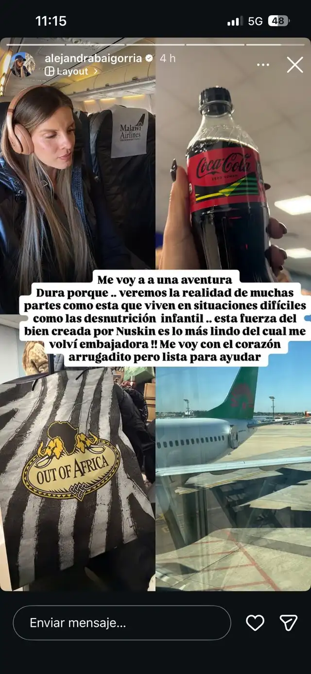 Alejandra Baigorria deja los lujos y viaja a África para llevar ayuda humanitaria a niños con desnutrición Alejandra Baigorria deja los lujos y viaja a África para llevar ayuda humanitaria a niños con desnutrición