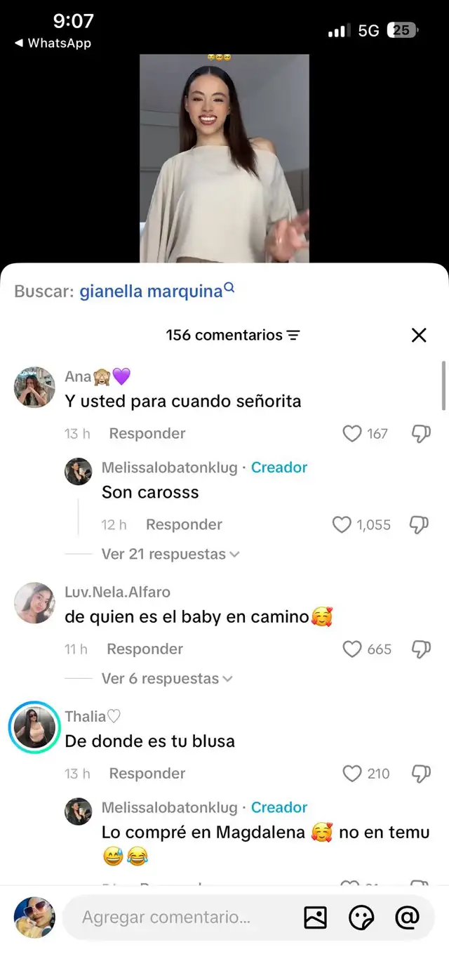 Hermana de Gianella Marquina se emociona por su primer embarazo y revela si también le dará un nieto a Melissa Klug