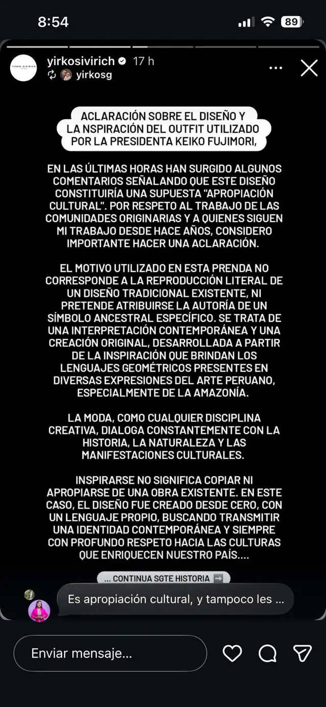 Diseñador rechaza copiar diseño de los Shipibo-Konibo Diseñador rechaza copiar diseño de los Shipibo-Konibo