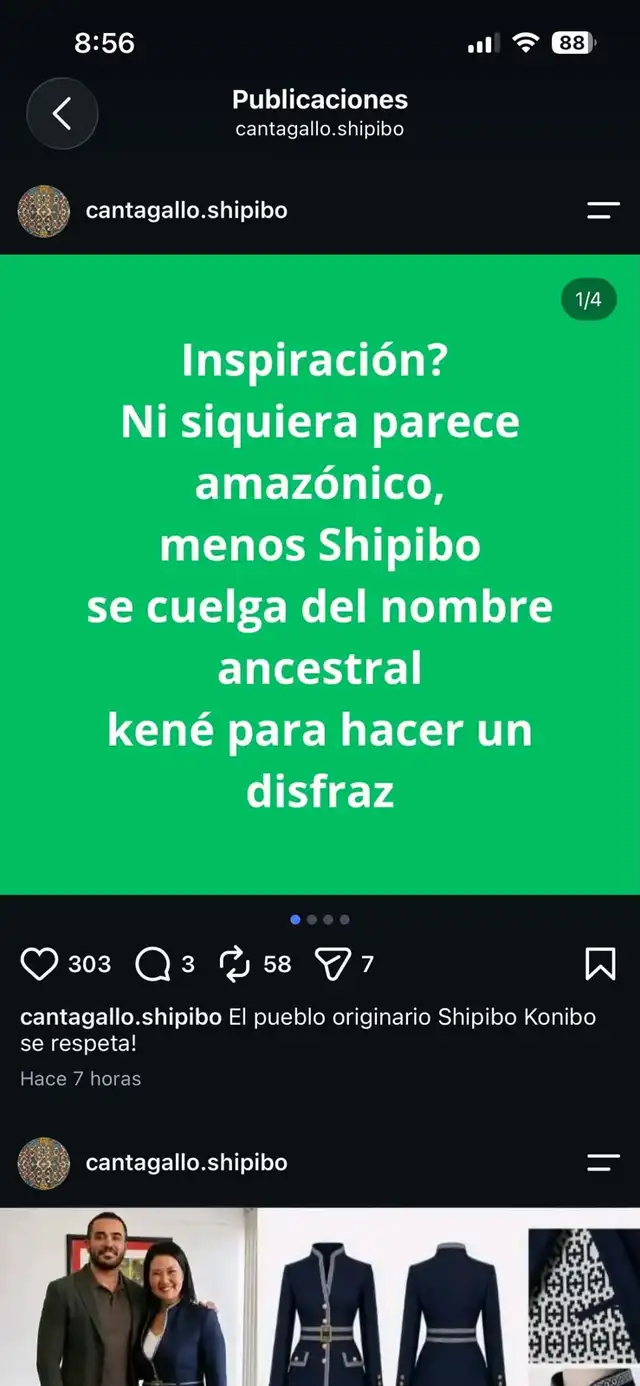 Comunidad Shipibo-Konibo acusa a diseñador de Keiko Fujimori de apropiación cultural por traje Comunidad Shipibo-Konibo acusa a diseñador de Keiko Fujimori de apropiación cultural por traje