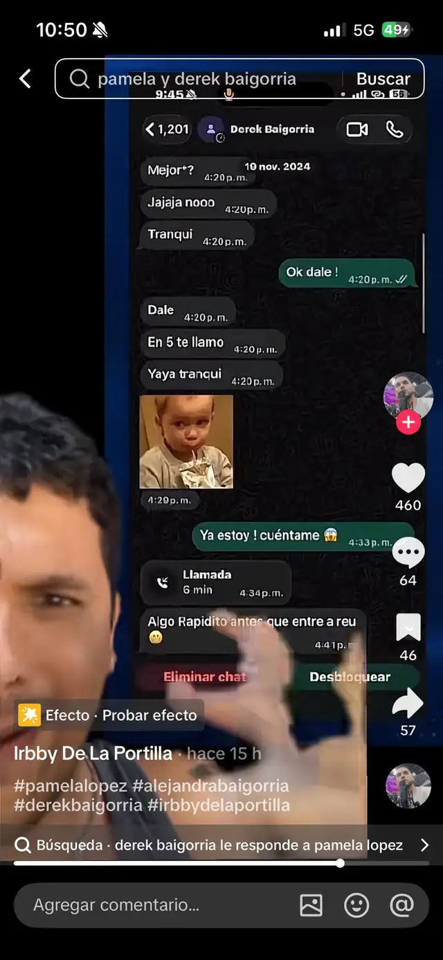Pamela López expone chats y llamadas con el hermano de Alejandra Baigorria que evidenciaría acoso