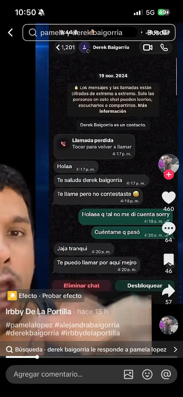 Pamela López expone chats y llamadas con el hermano de Alejandra Baigorria que evidenciaría acoso