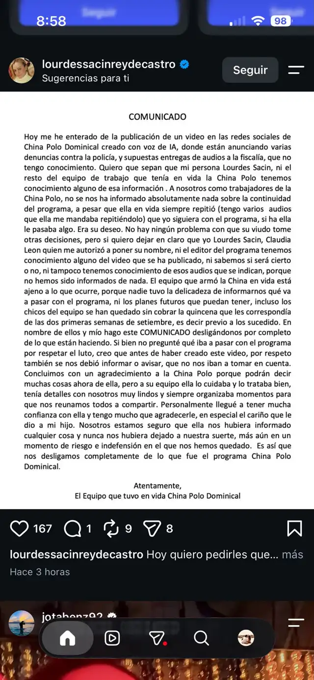 Lourdes Sacin ARREMETE contra familia de 'La China Polo' 