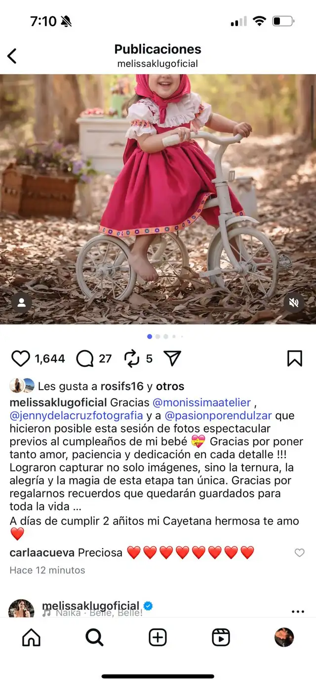 Melissa Klug y su publicación tras revelarse que Jesús Barco entra al cuarto de Melissa Lobatón a sus espaldas Melissa Klug y su publicación tras revelarse que Jesús Barco entra al cuarto de Melissa Lobatón a sus espaldas