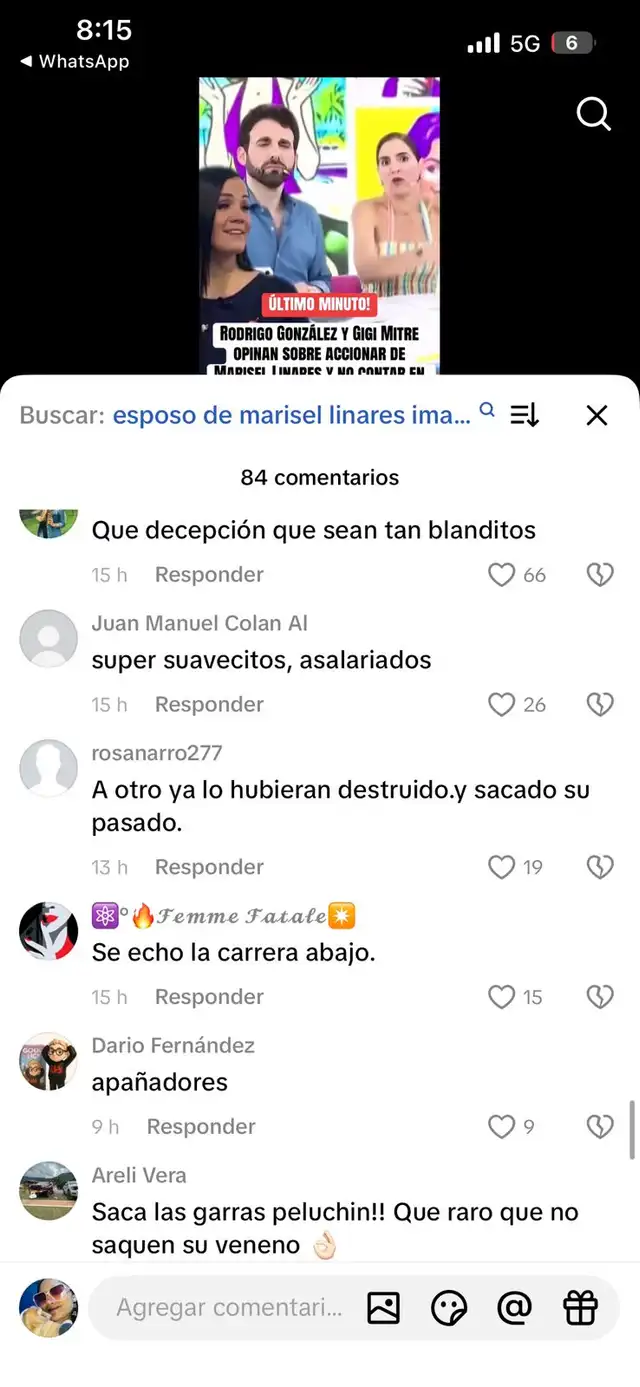  Rodrigo González y Gigi Mitre intentan justificar a periodista Marisel Linares por presunto encubrimiento 