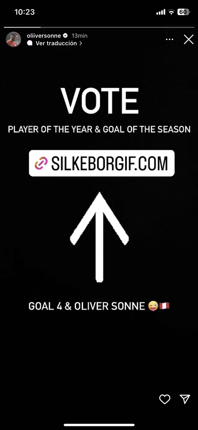 Oliver Sonne en Instagram.
