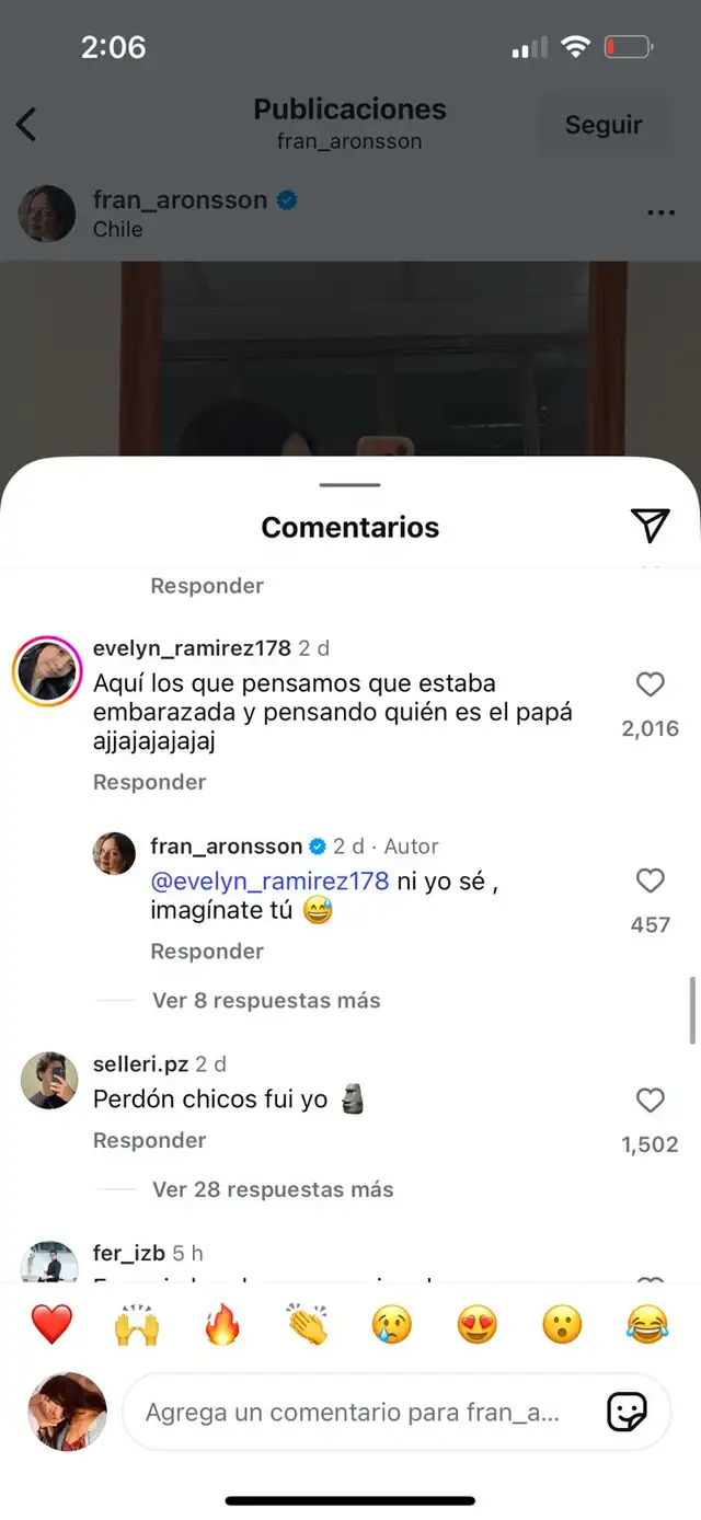 Francisca Aronsson deja en shock al revelar quién es el padre de su bebé Francisca Aronsson deja en shock al revelar quién es el padre de su bebé