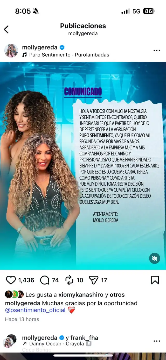  Cantante de Puro Sentimiento no va más tras insinuar coqueteos con Christian Domínguez 