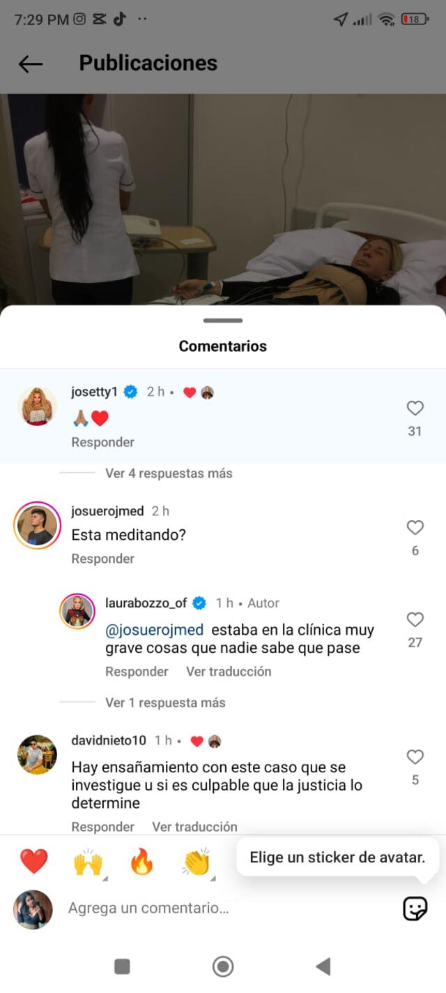 Josetty Hurtado y su reacción al apoyo de Laura Bozzo hacia Andrés Hurtado.  