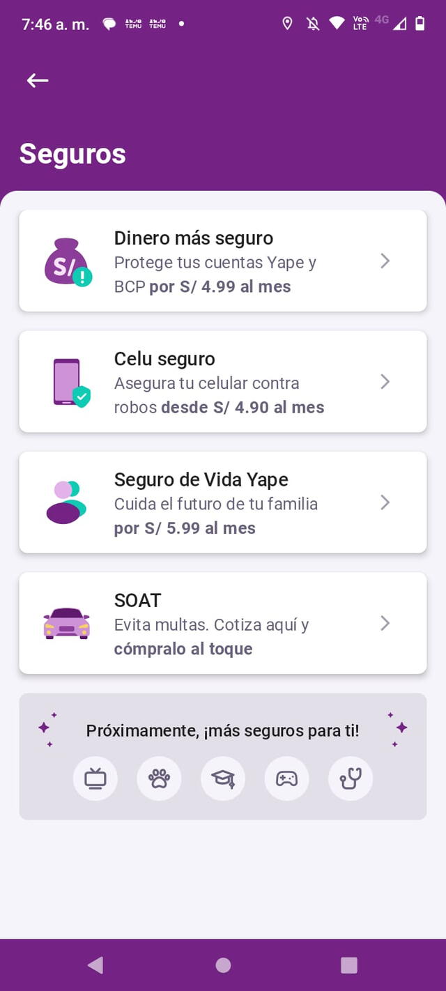 Al comprar algún seguro, estarás participando de la promo de Yape.