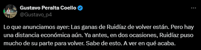 Raúl Ruidíaz ficharía por Universitario de Deportes