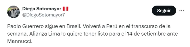 Paolo Guerrero ya tendría la fecha para su debut con Alianza Lima. Foto: X/Captura de pantalla    