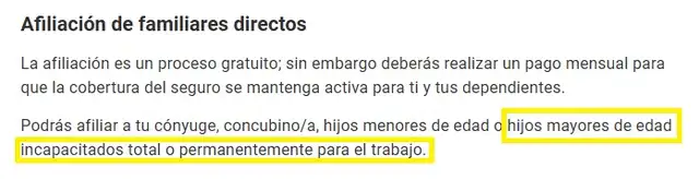 EsSalud permite ASEGURAR a los hijos mayores de 18 años que estén incapacitados total.