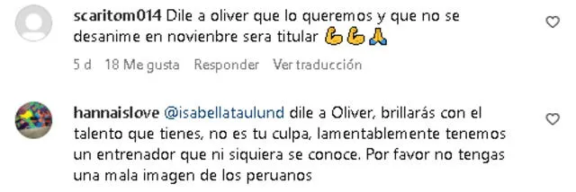 Usuarios le dejaron mensajes a la novia de Oliver Sonne sobre la selección peruana    