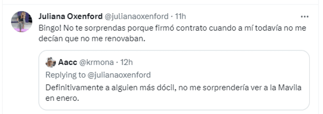 Mávila Huertas reemplazará a Juliana Oxenford en ATV.