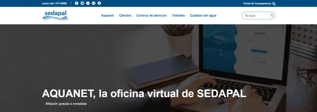 Aquanet plataforma virtual de Sedapal   