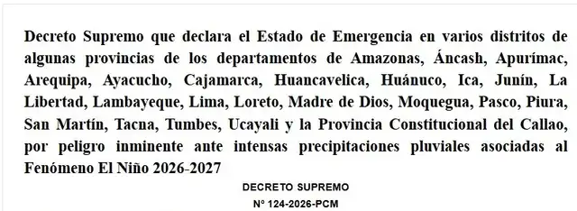 Alerta por lluvias extremas: Gobierno aplicará medidas urgentes tras declarar emergencia en 23 regiones del país.
