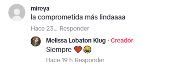 <em>Melissa Lobatón no niega su compromiso con su novio. Captura: TikTok </em>   