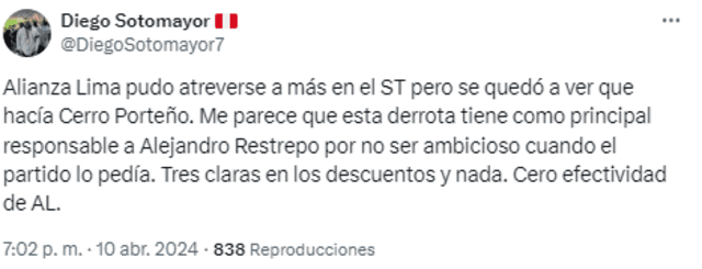 Hinchas de Alianza Lima llaman &quot;DT ratonero&quot;