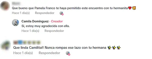Hija de Christian Domínguez se mostró agradecida con Pamela Franco.  