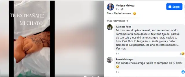 Hermana de 'Chaturry' se despide de su hermano con triste mensaje. Foto: Facebook.   
