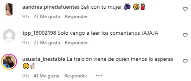 Reacciones en Instagram tras 'amorío' entre Cueva y Klug. 