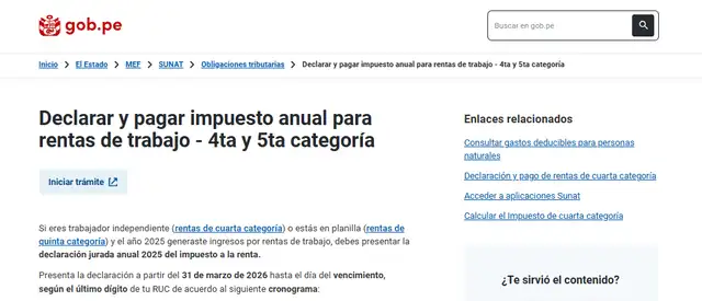 El truco legal para que Sunat te deposite hasta S/ 4,950 este 2026.