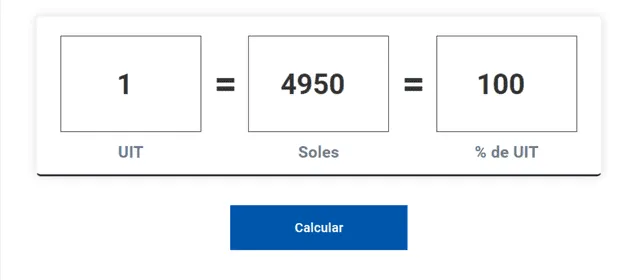 Calculadora para calcular el valor de la UIT