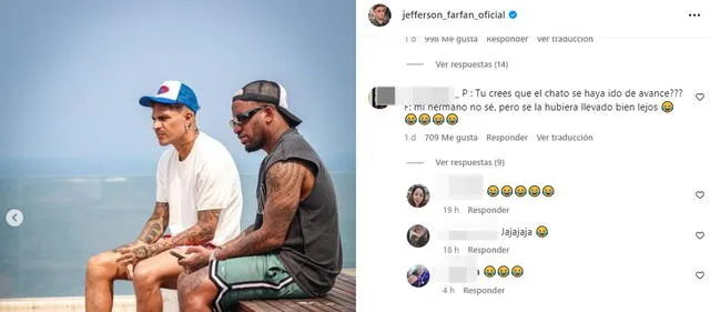 Jefferson Farfán estuvo con Paolo Guerrero en Brasil. / Foto: Instagram.   