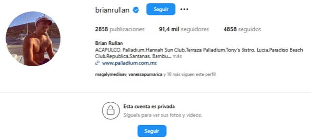 Brian Rullán establece su cuenta en privado tras confirmarse separación con Laura Spoya. Brian Rullán establece su cuenta en privado tras confirmarse separación con Laura Spoya.