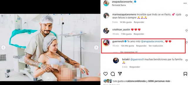 Paolo Guerrero responde a publicación de Ana Paula Consorte.