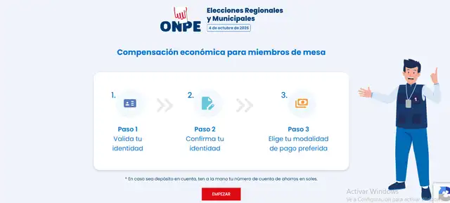 ¿Eres miembro de mesa en las Elecciones Municipales 2026? Paso a paso para cobrar tu compensación en la ONPE.