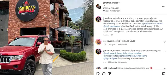 Jonathan Maicelo y su mensaje al recibir el 2024.