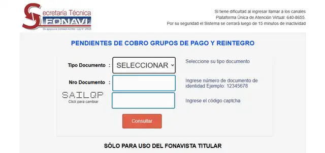 Devolución para fonavistas titulares.