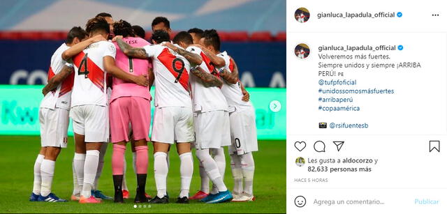 Gianluca Lapadula contento con la selección peruana. | FUENTE: Instagram.   