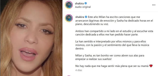 Autor: Shakira - Instagram   