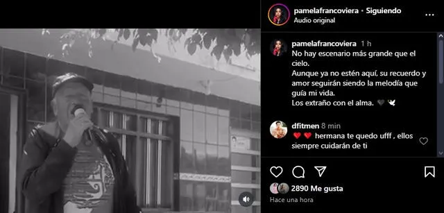 Pamela Franco y su emotiva publicación a sus padres Pamela Franco y su emotiva publicación a sus padres