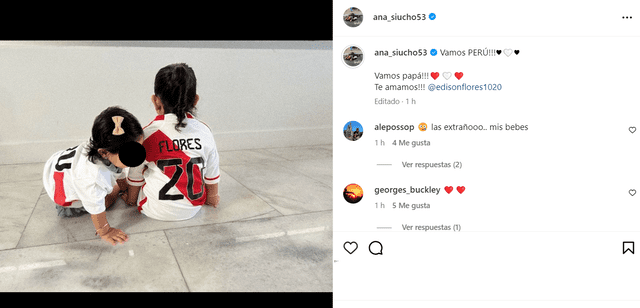 Ana Siucho le dedica tierno mensaje a Edison Flores. Ana Siucho le dedica tierno mensaje a Edison Flores.