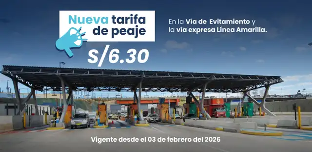 Lima Expresa anuncia nuevo precio en peaje de Vía Evitamiento y Línea Amarilla.