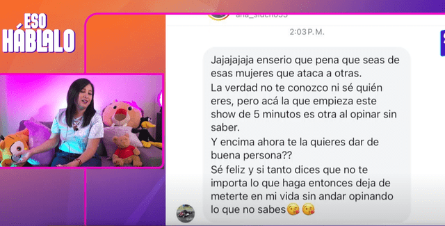  Ana Siucho enfrentó a Grasse Becerra en chat privado 