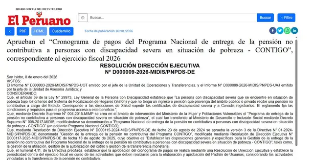 <strong> CONTIGO es un programa adscrito al MIDIS</strong>   