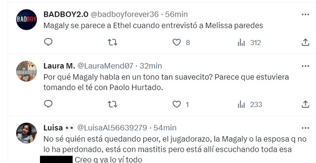 Magaly Medina criticada por ser suavecita en entrevista con Paolo Hurtado.
