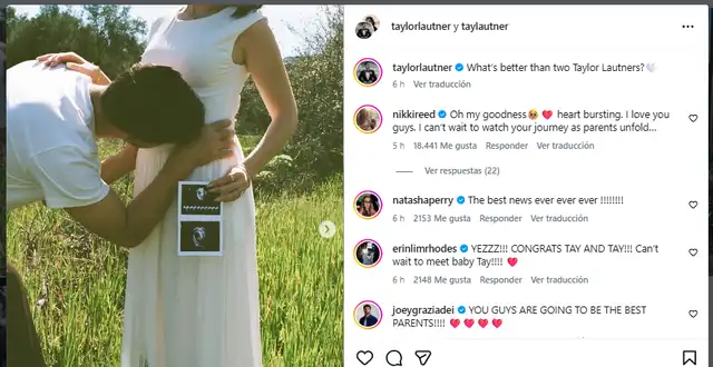 Taylor Lautner anunció que será padre por primera vez.